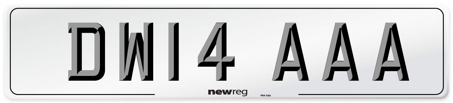 DW14 AAA Number Plate from New Reg